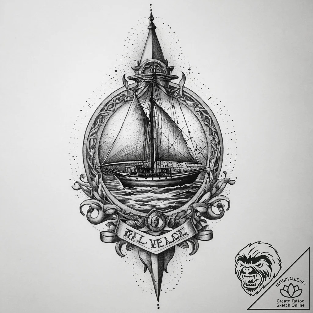 Tattoo sketch spire, tattoo sketch design, on... - tattoo sketch (№1760344679_0, 13.10.2025 08:37) — tattoovalue.net
