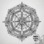 Tattoo sketch compass, concept art for tattoo… – tattoo sketch (№1760345548_0, 13.10.2025 08:52) — tattoovalue.net