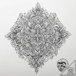Tattoo sketch slavic embroidery pattern with… – tattoo sketch (№1760346853_0, 13.10.2025 09:14) — tattoovalue.net