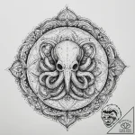 Tattoo sketch kraken tentacle, ink illustrati… – tattoo sketch (№1760347071_0, 13.10.2025 09:17) — tattoovalue.net
