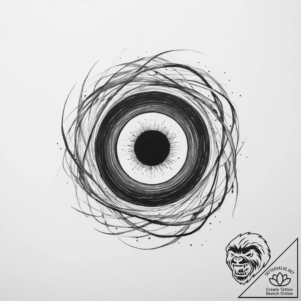 Tattoo sketch black hole - tattoo sketch (№1760347949_0, 13.10.2025 09:32) — tattoovalue.net