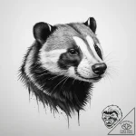 Tattoo sketch badger – tattoo sketch (№1760348600_0, 13.10.2025 09:43) — tattoovalue.net