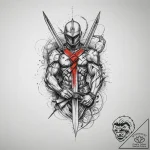 Tattoo sketch soldier with a scissors, tattoo… – tattoo sketch (№1760349254_0, 13.10.2025 09:54) — tattoovalue.net