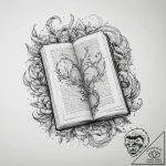 Tattoo sketch hands with a book, tattoo flash… – tattoo sketch (№1760349690_0, 13.10.2025 10:01) — tattoovalue.net