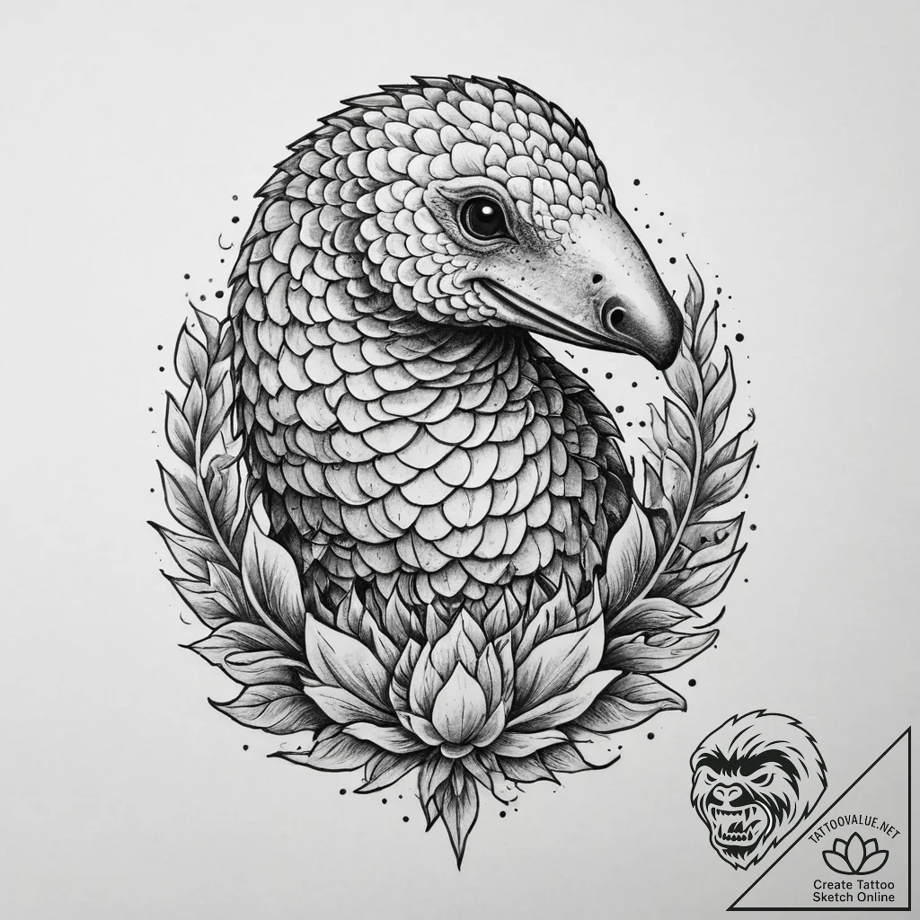 Tattoo sketch pangolin, tattoo flash sheet de... - tattoo sketch (№1760350994_0, 13.10.2025 10:23) — tattoovalue.net