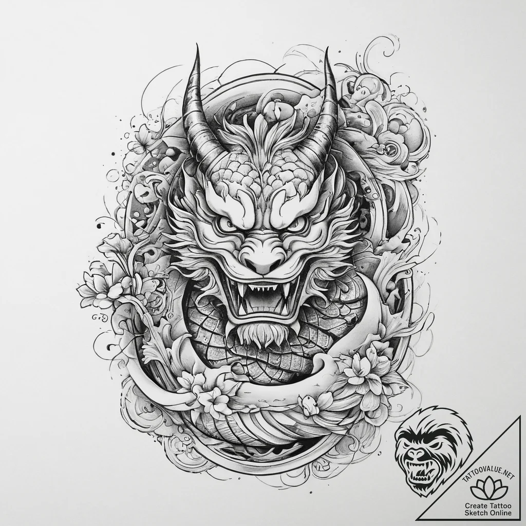 Tattoo sketch mystical idol, tattoo flash she... - tattoo sketch (№1760352087_0, 13.10.2025 10:41) — tattoovalue.net