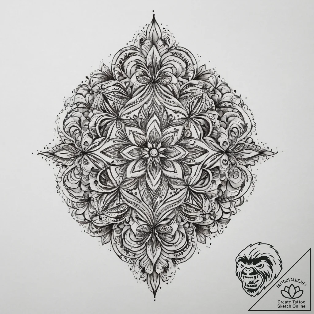 Tattoo sketch amber, ink illustration for tat... - tattoo sketch (№1760352305_0, 13.10.2025 10:45) — tattoovalue.net