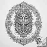 Tattoo sketch cartouche with a hieroglyph – tattoo sketch (№1760353601_0, 13.10.2025 11:06) — tattoovalue.net