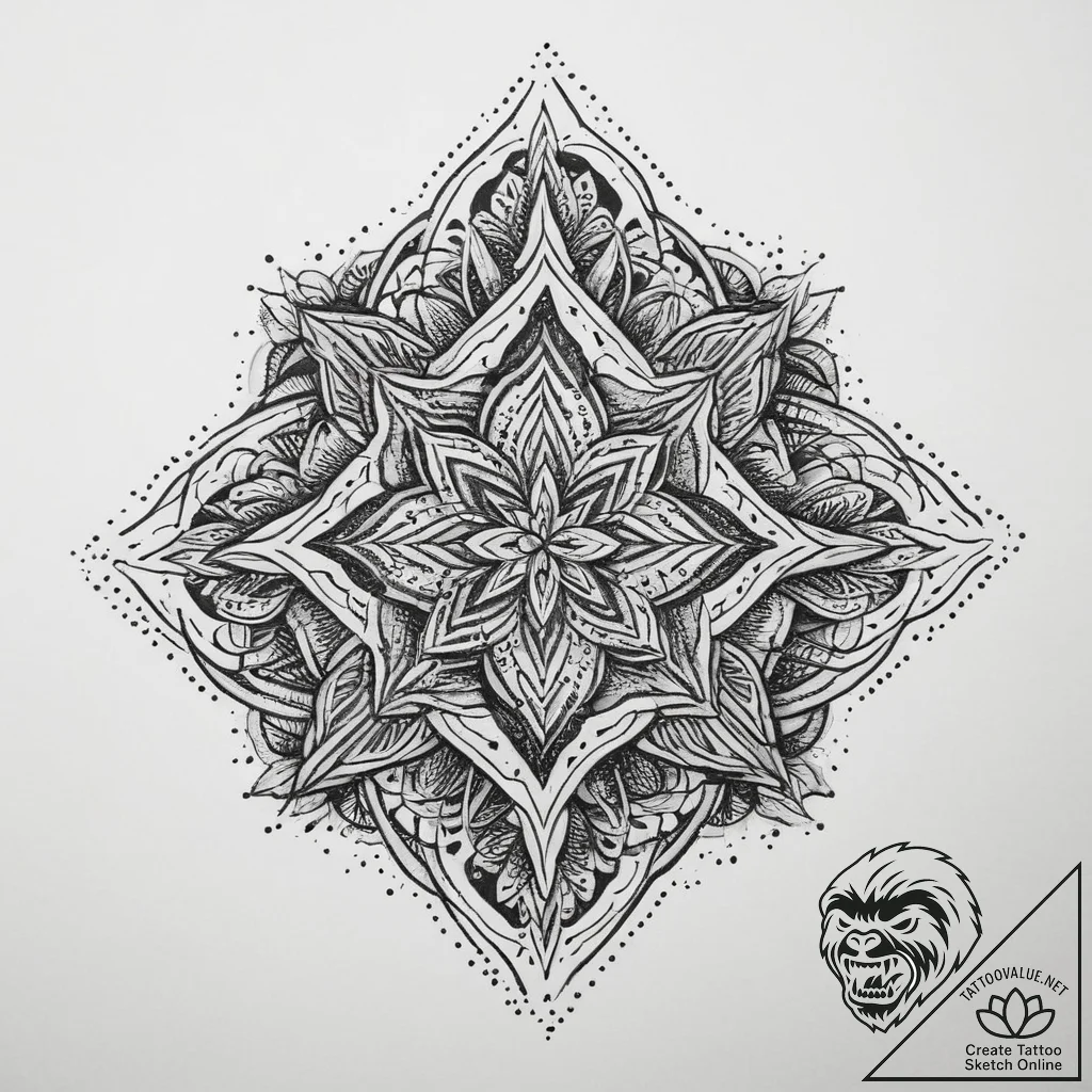 Tattoo sketch puzzle, tattoo flash sheet desi... - tattoo sketch (№1760355125_0, 13.10.2025 11:32) — tattoovalue.net