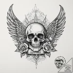 Tattoo sketch winged grenade, tattoo flash sh… – tattoo sketch (№1760357515_0, 13.10.2025 12:11) — tattoovalue.net