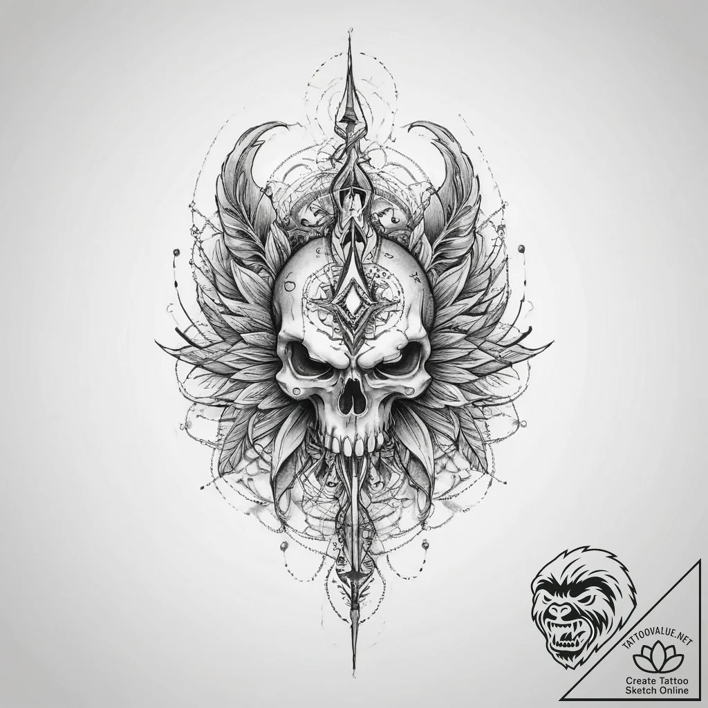 Tattoo sketch needle - tattoo sketch (№1760357730_0, 13.10.2025 12:15) — tattoovalue.net