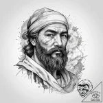 Tattoo sketch marco polo with a map, concept… – tattoo sketch (№1760358379_0, 13.10.2025 12:26) — tattoovalue.net