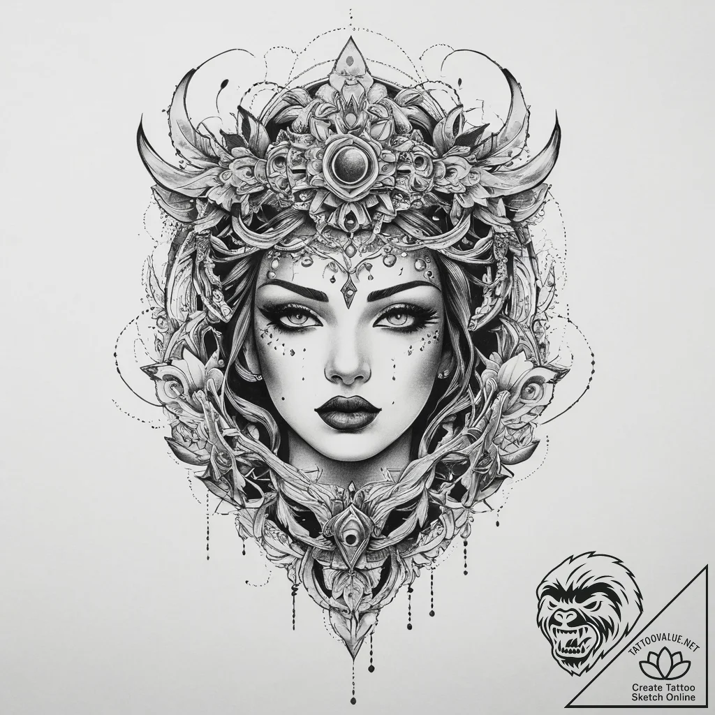 Tattoo sketch blessed fable, tattoo drawing o... - tattoo sketch (№1760358812_0, 13.10.2025 12:33) — tattoovalue.net