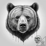 Tattoo sketch realistic портрет медведя – tattoo sketch (№1760359028_0, 13.10.2025 12:37) — tattoovalue.net