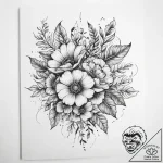 Tattoo sketch book with flowers – tattoo sketch (№1760361200_0, 13.10.2025 13:13) — tattoovalue.net