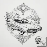 Tattoo sketch the jetsons flying car, tattoo… – tattoo sketch (№1760362723_0, 13.10.2025 13:38) — tattoovalue.net