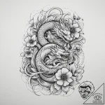 Tattoo sketch anemone, concept art for tattoo… – tattoo sketch (№1760363598_0, 13.10.2025 13:53) — tattoovalue.net