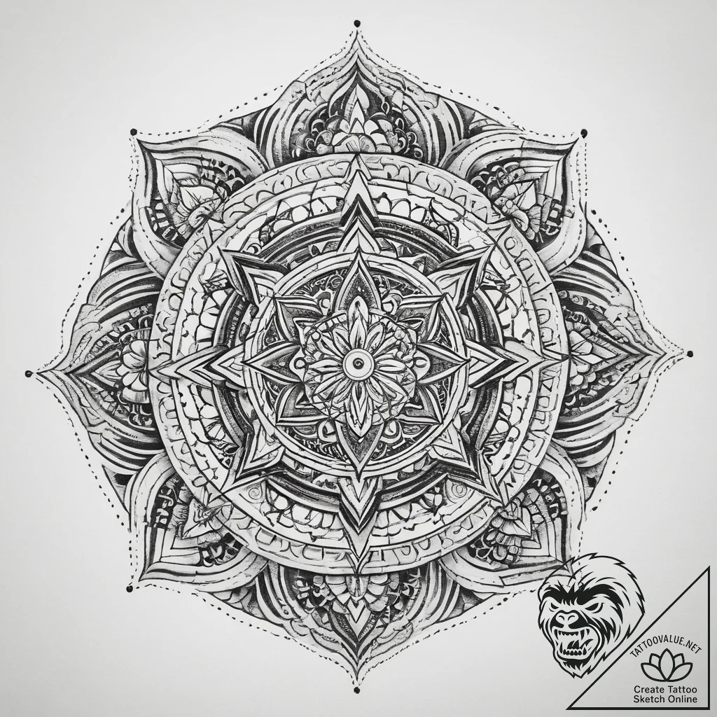 Tattoo sketch cosmic world, concept art for t... - tattoo sketch (№1760364246_0, 13.10.2025 14:04) — tattoovalue.net