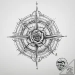 Tattoo sketch rose compass, tattoo drawing ou… – tattoo sketch (№1760366845_0, 13.10.2025 14:47) — tattoovalue.net