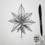 Tattoo sketch bay leaf with a quote, tattoo d… – tattoo sketch (№1760367061_0, 13.10.2025 14:51) — tattoovalue.net
