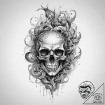 Tattoo sketch smoke, ink illustration for tat… – tattoo sketch (№1760367936_0, 13.10.2025 15:05) — tattoovalue.net