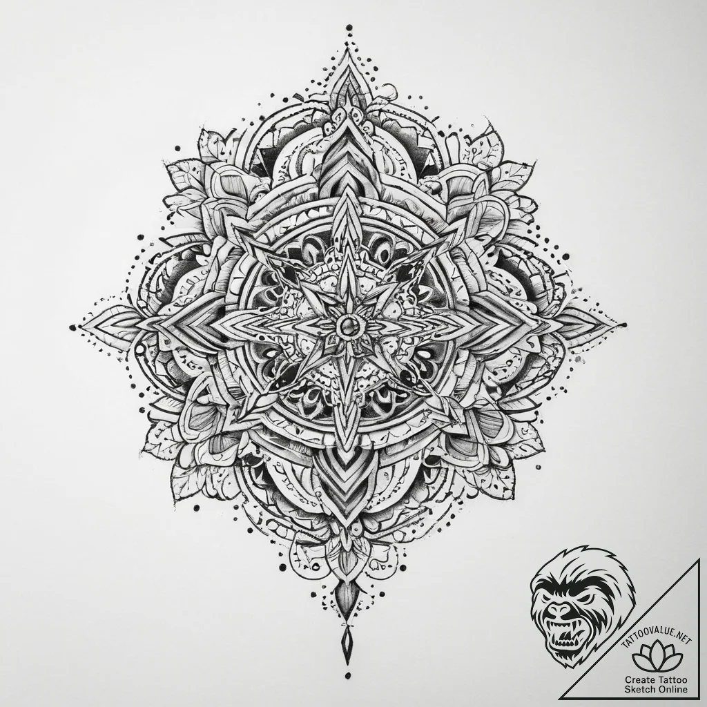 Tattoo sketch dotwork ornament - tattoo sketch (№1760368586_0, 13.10.2025 15:16) — tattoovalue.net