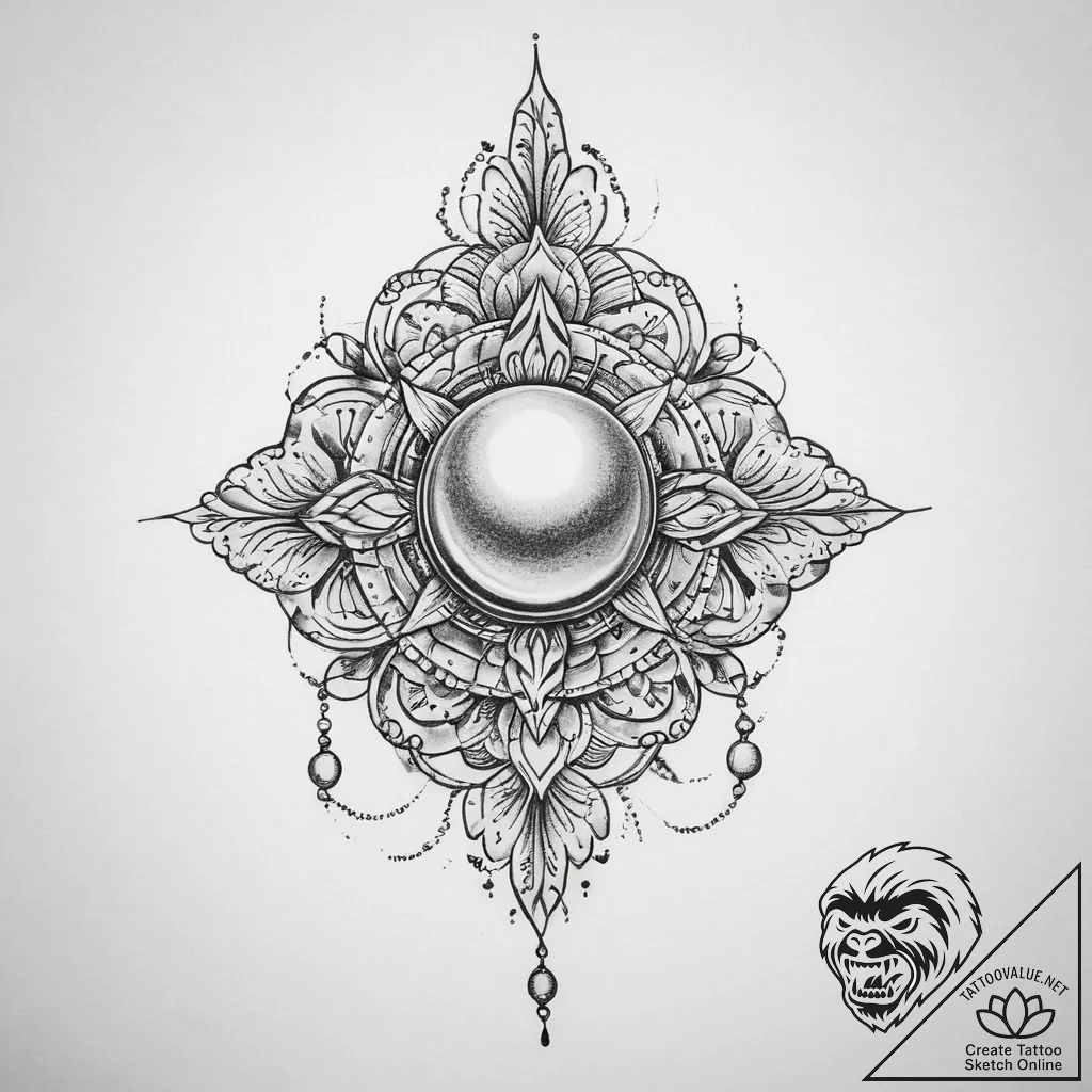 Tattoo sketch pearl tattoo, tattoo line art,... - tattoo sketch (№1760369018_0, 13.10.2025 15:23) — tattoovalue.net