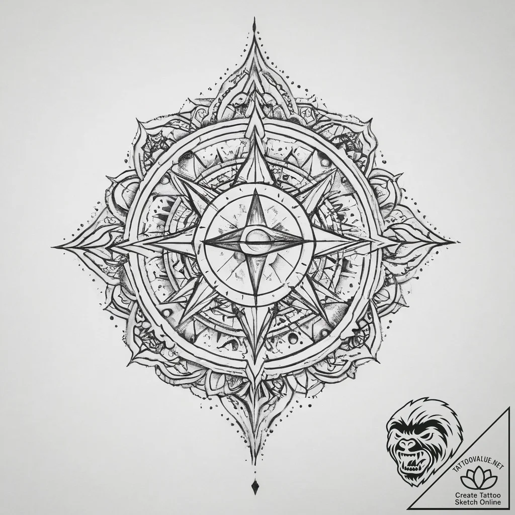 Tattoo sketch cosmic identity - tattoo sketch (№1760369238_0, 13.10.2025 15:27) — tattoovalue.net