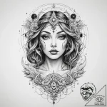 Tattoo sketch cosmic soul – tattoo sketch (№1760369455_0, 13.10.2025 15:30) — tattoovalue.net