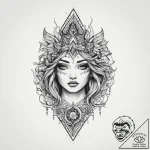 Tattoo sketch mystical tale, tattoo flash she… – tattoo sketch (№1760369671_0, 13.10.2025 15:34) — tattoovalue.net