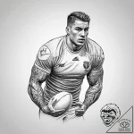 Tattoo sketch rugby player, tattoo sketch des… – tattoo sketch (№1760370757_0, 13.10.2025 15:52) — tattoovalue.net