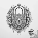 Tattoo hands with a lock, tattoo flash sheet… – tattoo sketch (№1760370975_0, 13.10.2025 15:56) — tattoovalue.net