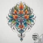 Tattoo sketch a symbolic plant, concept art f… – tattoo sketch (№1760371851_0, 13.10.2025 16:10) — tattoovalue.net