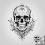 Tattoo sketch skeleton, ink illustration for… – tattoo sketch (№1760372718_0, 13.10.2025 16:25) — tattoovalue.net