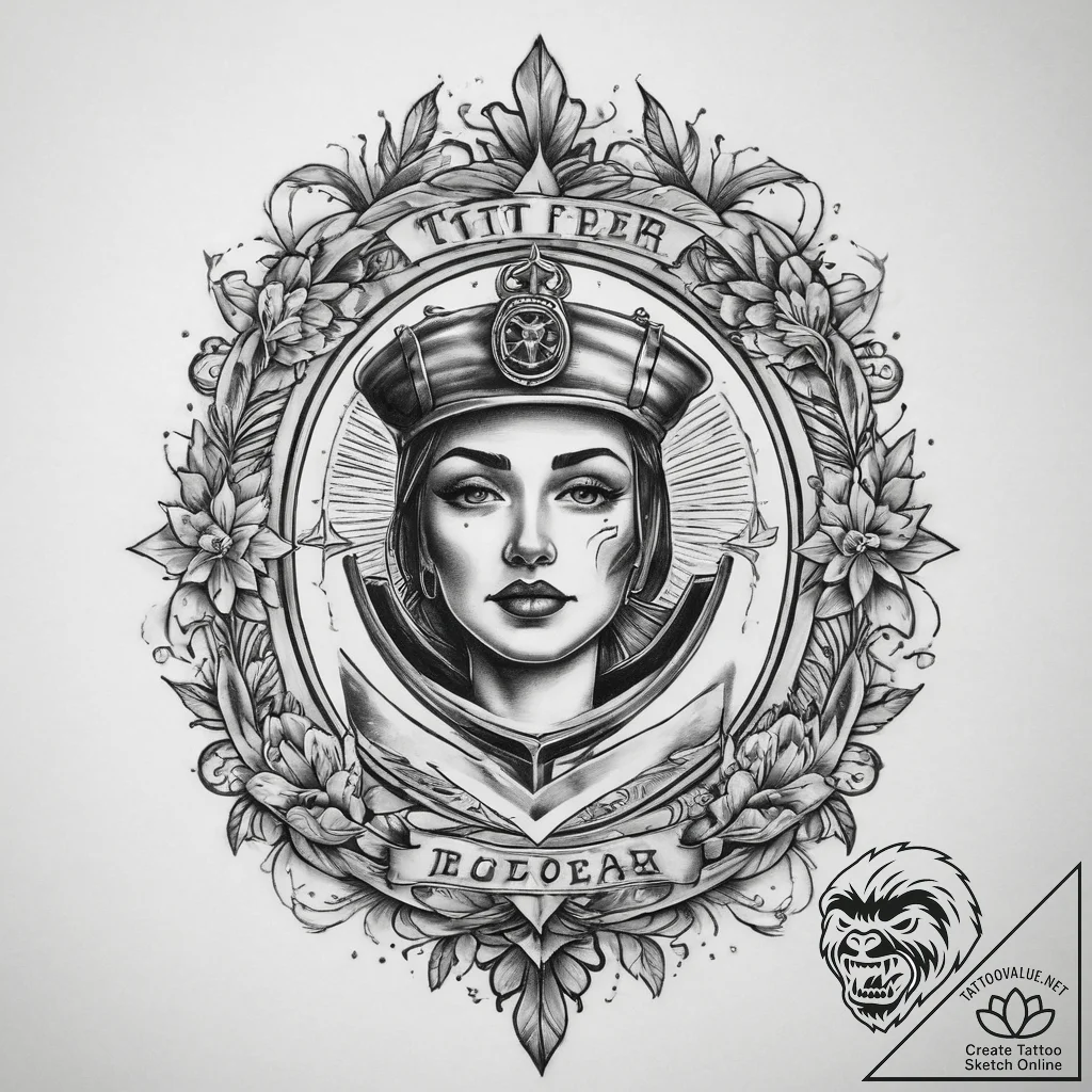 Tattoo sketch mirror, artistic tattoo sketch,... - tattoo sketch (№1760373371_0, 13.10.2025 16:36) — tattoovalue.net