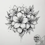Tattoo sketch azalea, concept art for tattoo,… – tattoo sketch (№1760374680_0, 13.10.2025 16:58) — tattoovalue.net