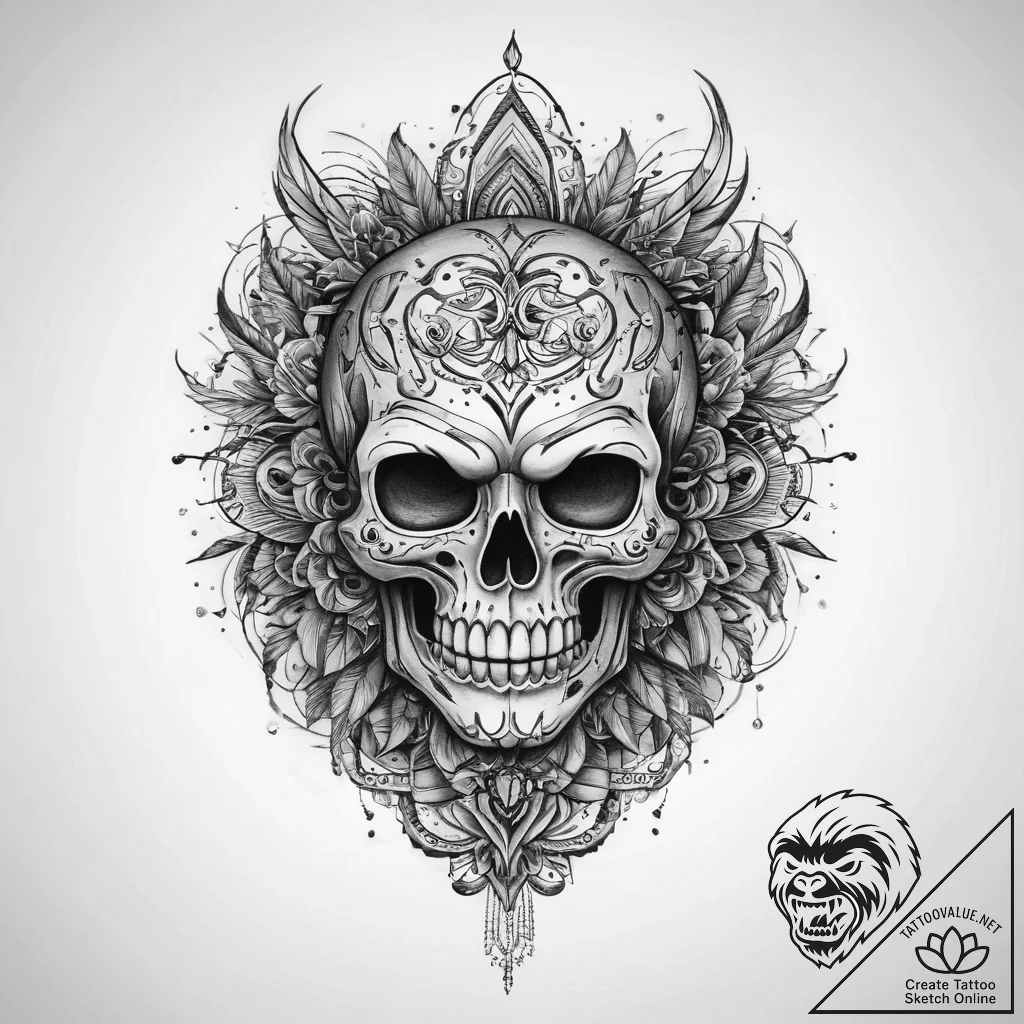 Tattoo sketch village, ink illustration for t... - tattoo sketch (№1760374896_0, 13.10.2025 17:01) — tattoovalue.net