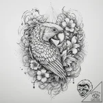Tattoo sketch macaw, concept art for tattoo,… – tattoo sketch (№1760375557_0, 13.10.2025 17:12) — tattoovalue.net