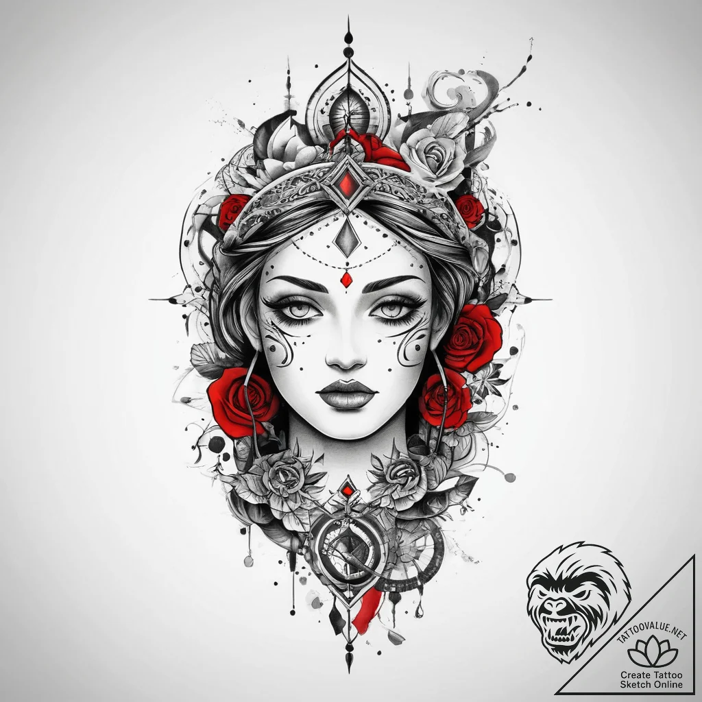 Tattoo sketch divine path, artistic tattoo sk... - tattoo sketch (№1760375773_0, 13.10.2025 17:16) — tattoovalue.net