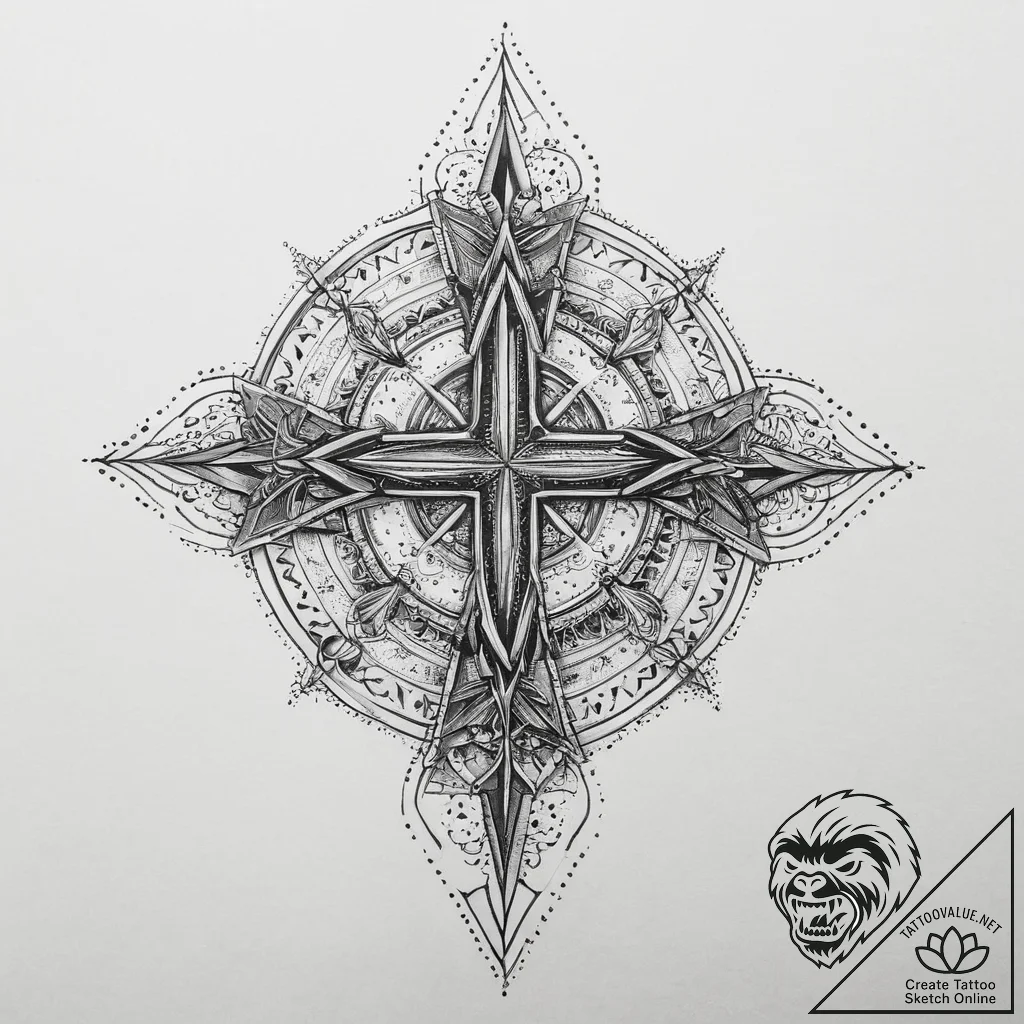 Tattoo sketch crystal, concept art for tattoo... - tattoo sketch (№1760375990_0, 13.10.2025 17:19) — tattoovalue.net