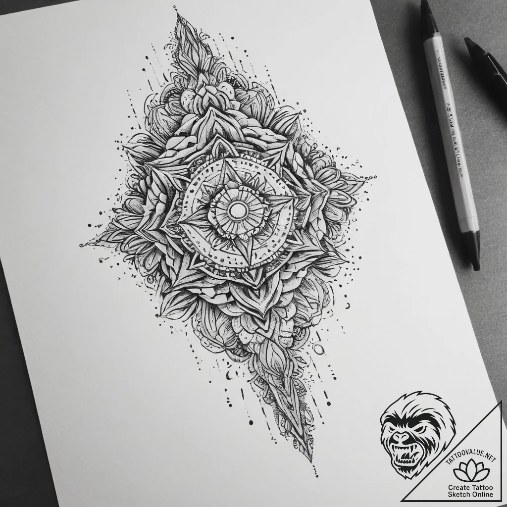 Tattoo sketch leg, artistic tattoo sketch, do... - tattoo sketch (№1760377941_0, 13.10.2025 17:52) — tattoovalue.net
