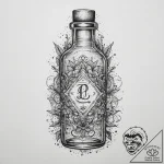 Tattoo sketch old school бутылка с письмом, t… – tattoo sketch (№1760378593_0, 13.10.2025 18:03) — tattoovalue.net