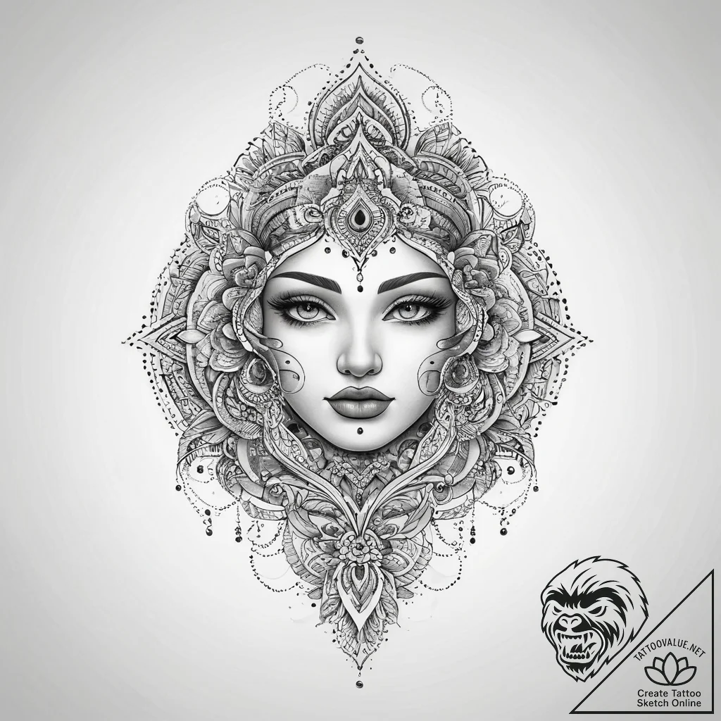 Patterns & ornaments, tattoo drawing outline,... - tattoo sketch (№1760379683_0, 13.10.2025 18:21) — tattoovalue.net