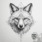 Tattoo sketch geometric fox – tattoo sketch (№1760380342_0, 13.10.2025 18:32) — tattoovalue.net