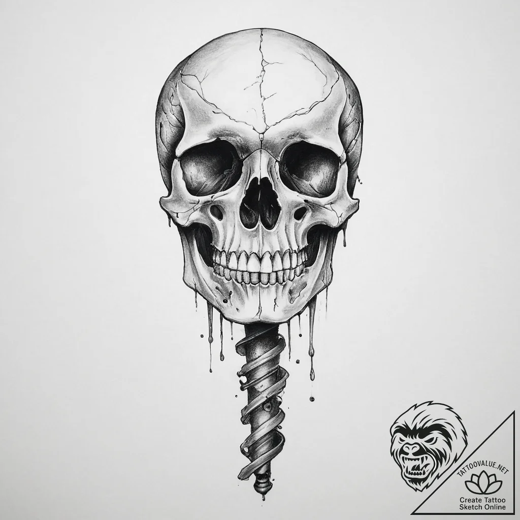 Tattoo sketch bone - tattoo sketch (№1760380558_0, 13.10.2025 18:35) — tattoovalue.net