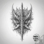 Tattoo sketch weapon – tattoo sketch (№1760380774_0, 13.10.2025 18:39) — tattoovalue.net