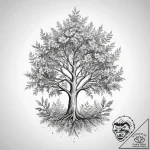 Trees & foliage – tattoo sketch (№1760380991_0, 13.10.2025 18:43) — tattoovalue.net