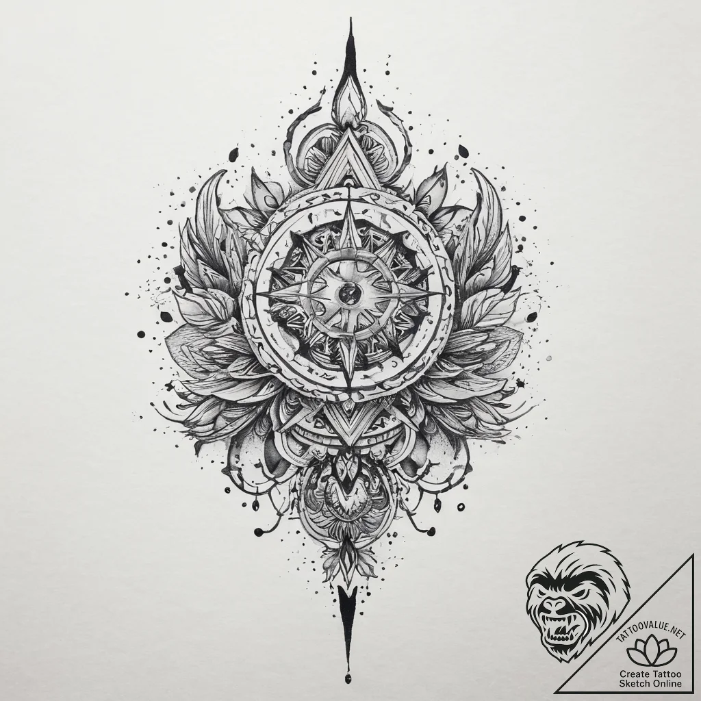 Tattoo sketch space, tattoo sketch design, mu... - tattoo sketch (№1760381426_0, 13.10.2025 18:50) — tattoovalue.net