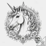 Tattoo sketch unicorn tattoo, tattoo flash sh… – tattoo sketch (№1760382075_0, 13.10.2025 19:01) — tattoovalue.net