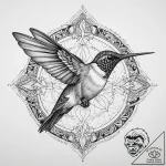 Tattoo sketch ruby-throated hummingbird, arti… – tattoo sketch (№1760383168_0, 13.10.2025 19:19) — tattoovalue.net